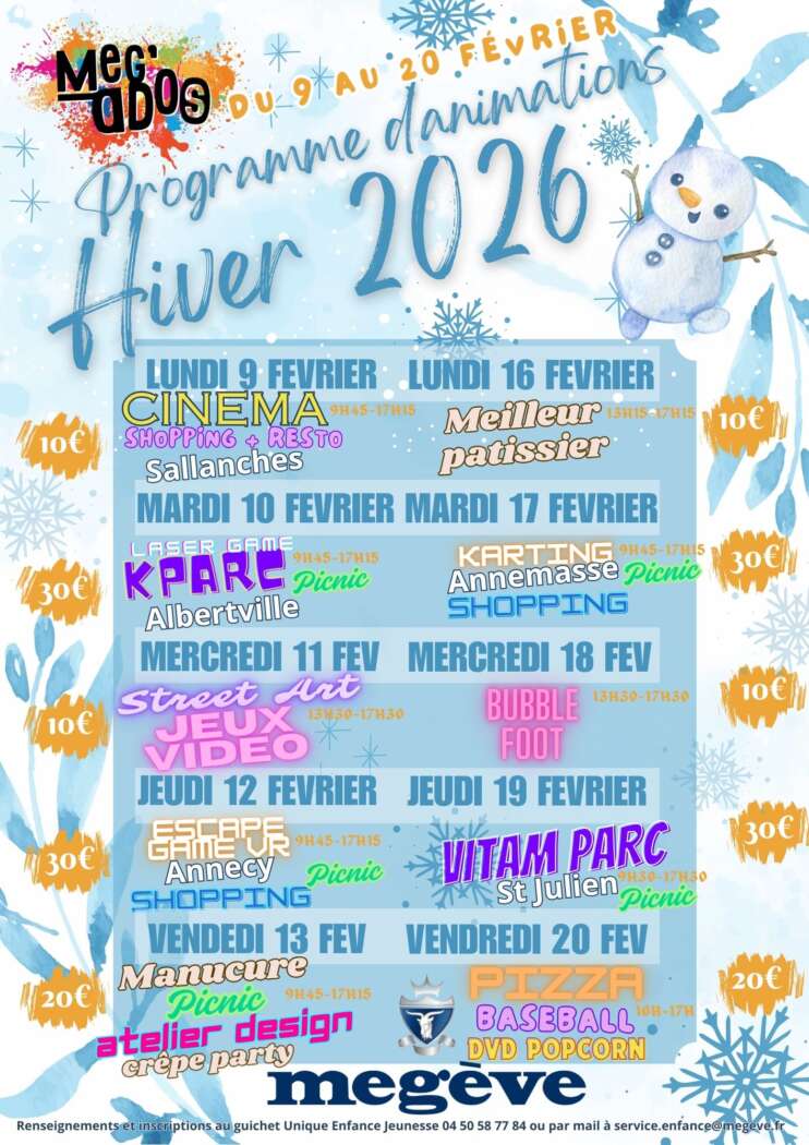 Programme MEG ADOS Fev 2026